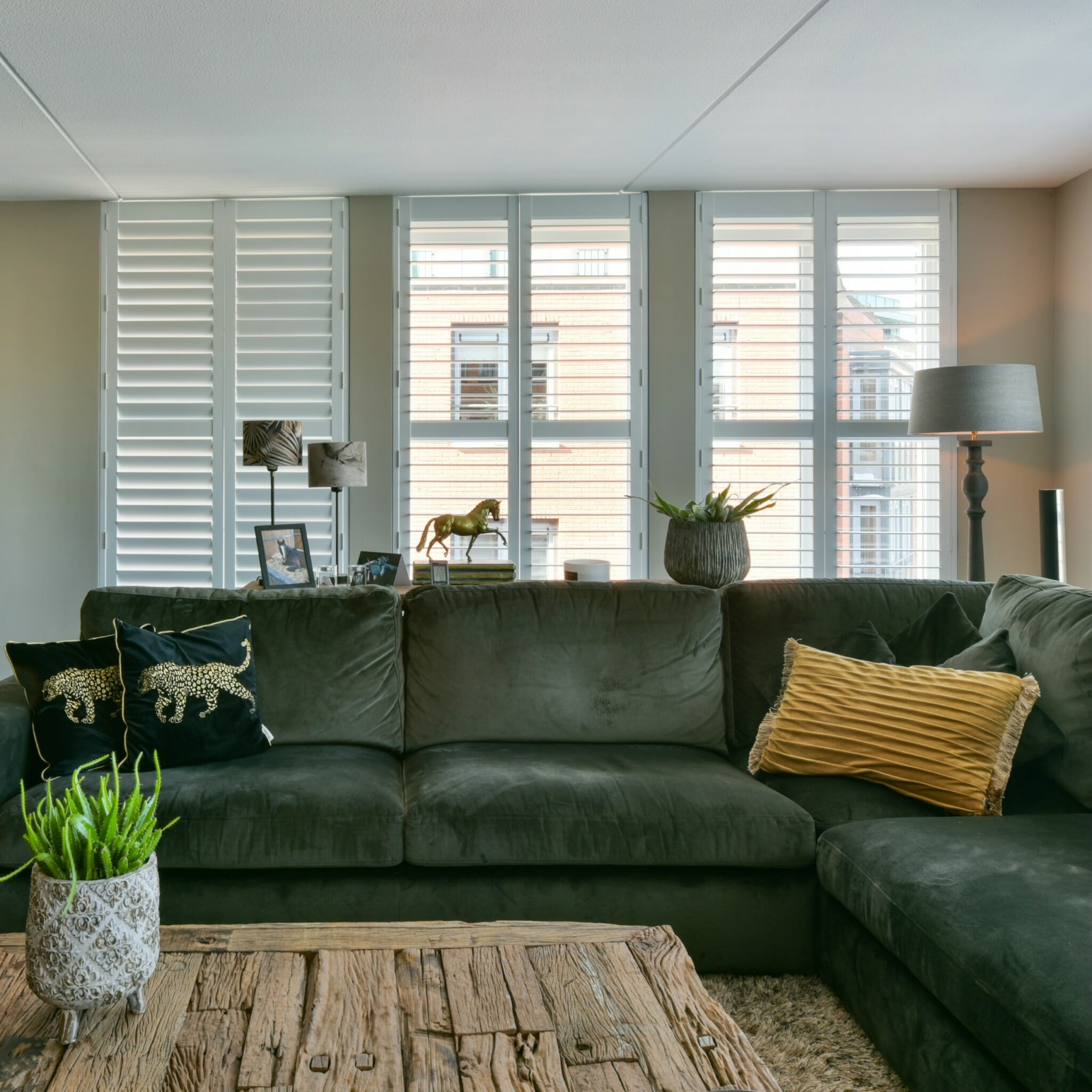 Shutters in de woonkamer Zonnelux